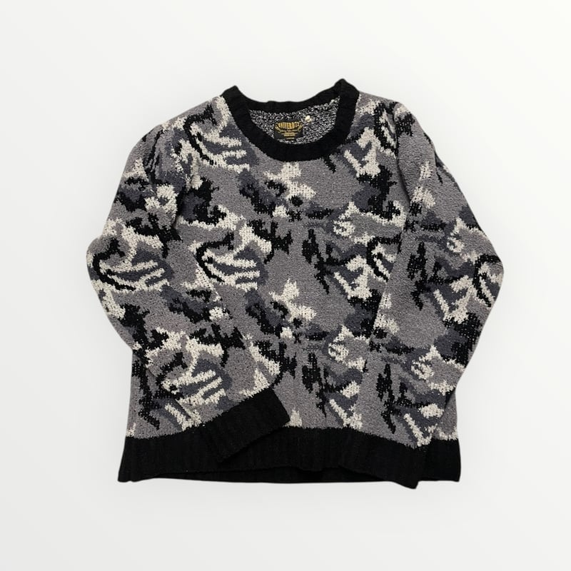 USED] モノクロ カモ柄ニット | garden730