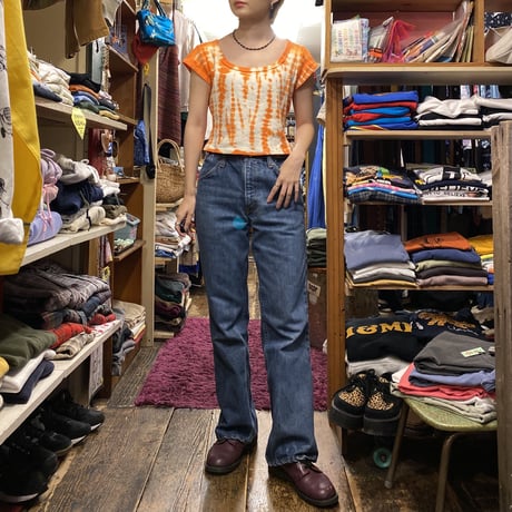 [USED] CROPPED TIE-DYE Tee🧡