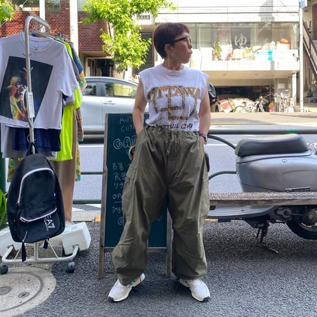[USED] 90’s BASKETBALL TEAM プリントTee  CUT OFF Sleeve