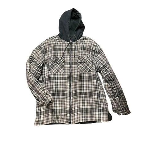 [USED] Dickies 綿入りフードネル BLK/GRY
