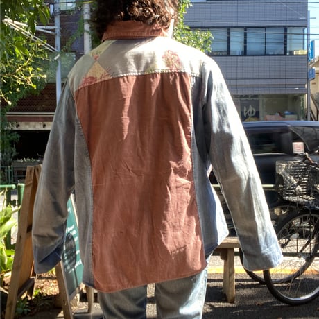 ［USED］パッチワーク風🌼DENIM SHIRTS