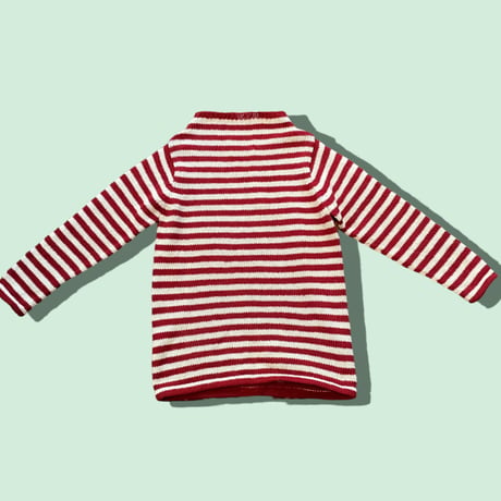 [USED] ボーダーのモックネックPERUニット🇵🇪