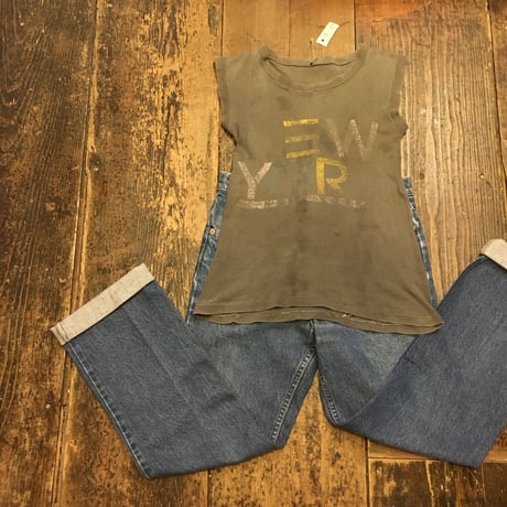 [USED] Vintage ロゴ ノースリーブTee
