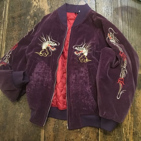 [USED] ベロアスカジャン パープル