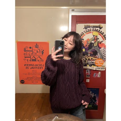 [USED] GOOD COLOR💜ケーブルニット