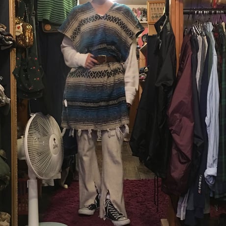 [USED] メキシカンラグ ポンチョ