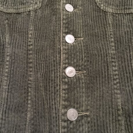 [USED] Smoky green 太コーデュロイ miniワンピース