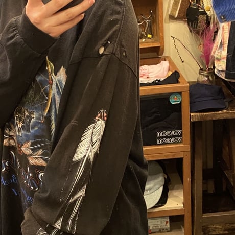 [USED] "bike week "GOOPRINT 袖プリ ロンtee