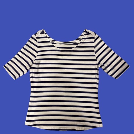 [USED]  五分丈 ♡ ボーダーTee