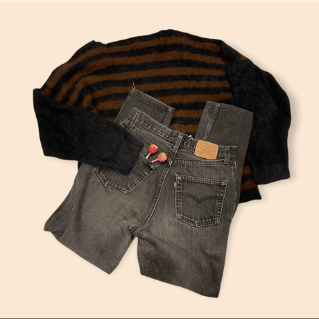 [USED] made in U.S.A.♡ Levi's 901 BLACK