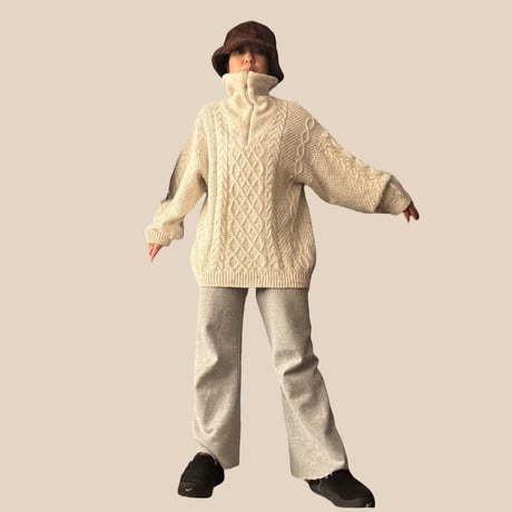 [USED] バニラビーンズ HALF ZIP ニット