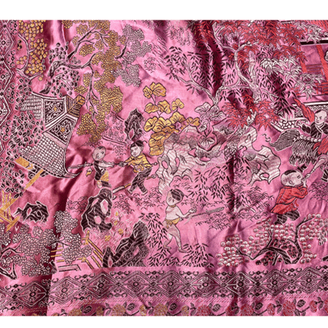 [USED] vintage  サテンCHINA ファブリック 180×168cm