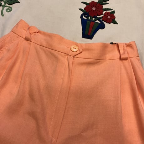 [USED] サーモンピンク RAYON/LINEN SHORTS ♡