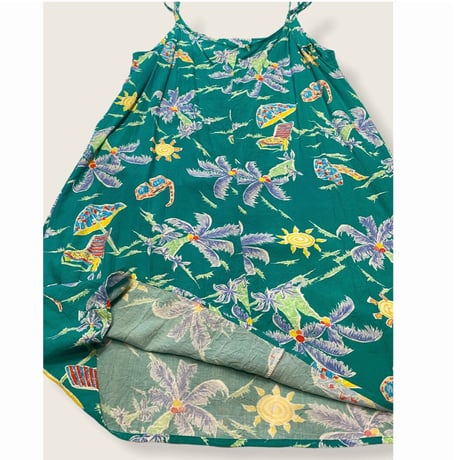 [USED] ビーチ柄🏖🕶✨キャミワンピース  💚
