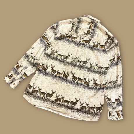 [USED] シカ柄🦌 B.D.シャツ