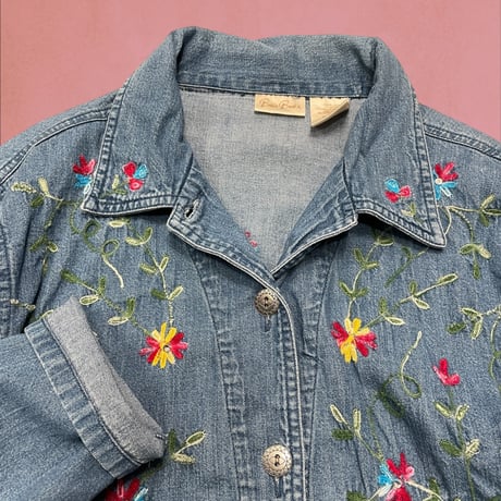[USED] DENIM × お花の刺繍 JKT