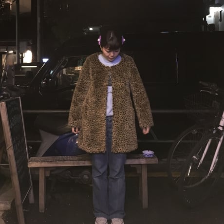 [USED] FAKE FUR レオパードコート
