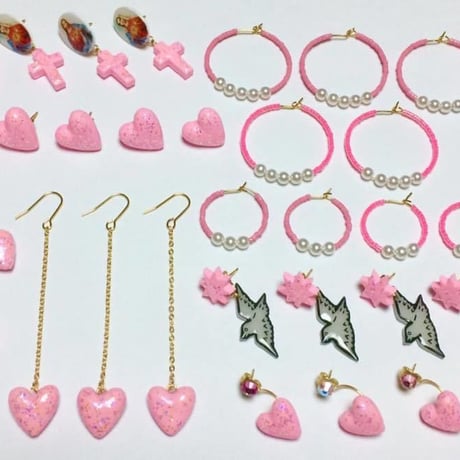 [BENICOTOY] ピンクシリーズ -フープピアス-