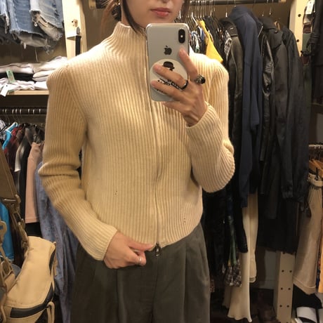 [USED] W ZIP ニットジャケット♡