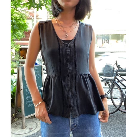 [USED] SILK ノースリーブTOPS