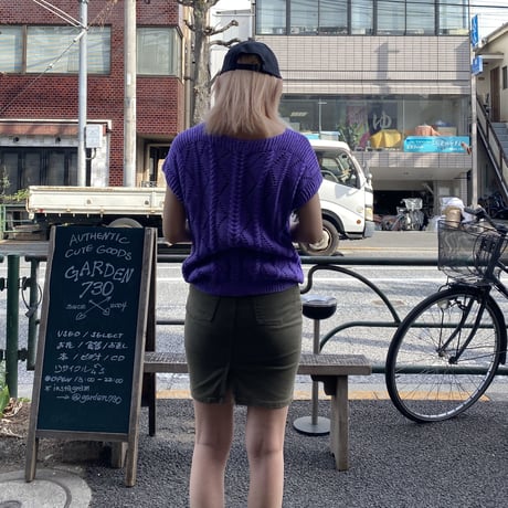 [USED] PURPLE FRENCH SLEEVE KNIT💜
