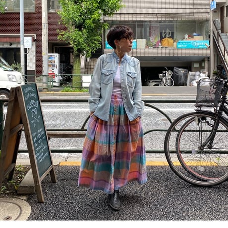 [USED] Wrangler ノーカラー   デニムシャツ
