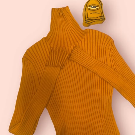 [USED] Orange turtle neck tops