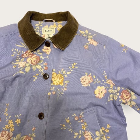 [USED] L.L.Bean 花柄ハーフコート💐