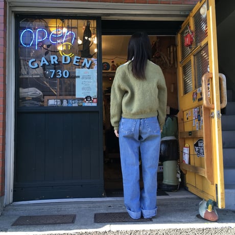 [USED] vintage ちび丈3色Vニット