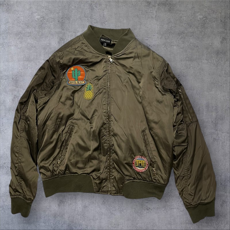 MA-1ジャケット 【ワッペン付き】 ワッペン刺繍でおしゃれにつくるMA-1