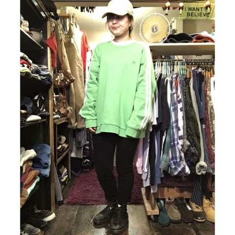 [USED] adidas 鮮やかYellowグリーン SWEAT