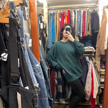 [USED] Green Hand Framed Knit 💚