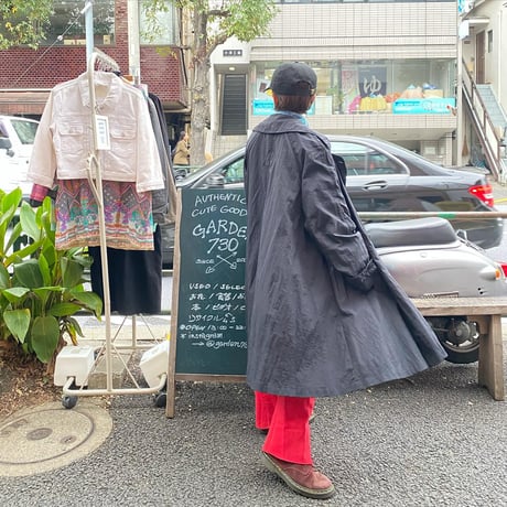 [USED] BLACK NYLON COAT