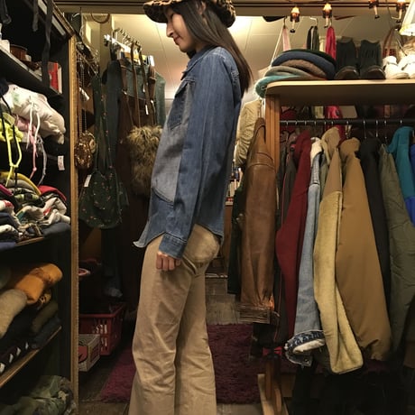[USED] OLD Wrangler パッチワークデニムシャツ
