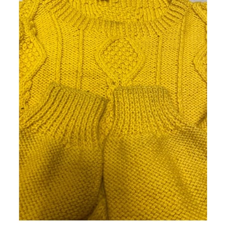 [USED] YELLOW CUTE ケーブルニット