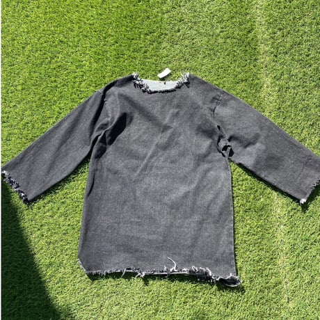 [USED]  BLK  cutoff DENIM SHIRTS