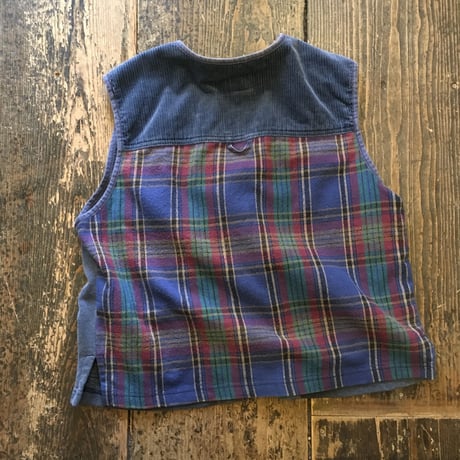 [USED] パッチワーク ネル ベスト♡ Made in U.S.A.