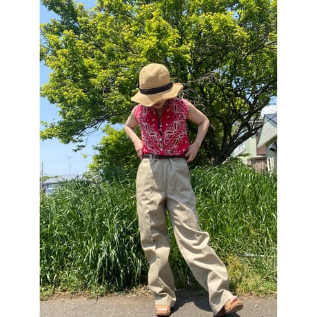 [USED] バンダナ柄 ノースリーブシャツ