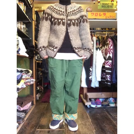 [USED] Wool ノルディック柄 カーディガン