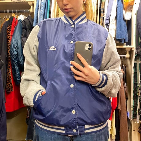 [USED] 90's NIKE❤️NYLON×SWEATリバーシブルスタジャン