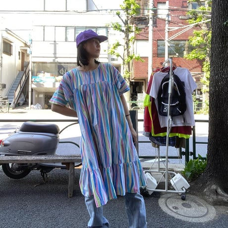 [USED]サマーカラーストライプワンピース