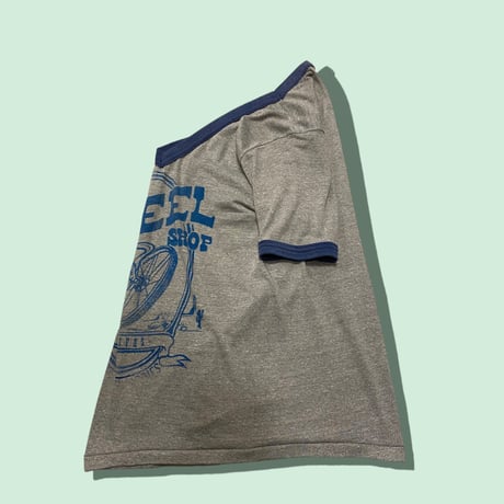 [USED] OLDプリントVネックトリムTee