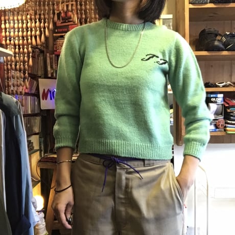 [USED]  ミントグリーンのOLDニット