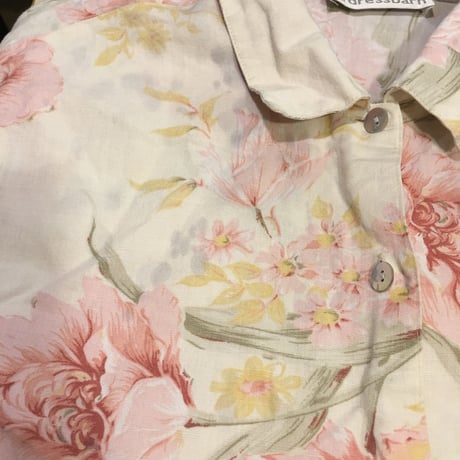 [USED]花柄リネンシャツ