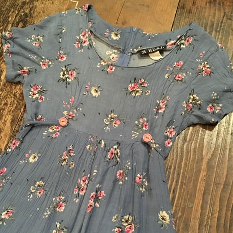 [USED] 花柄 レーヨン サロペット