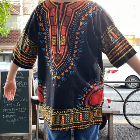 [USED] アフリカン ダシキシャツ🐘BLACK