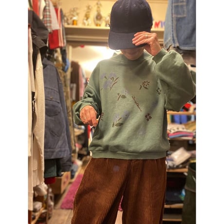 [USED] お花 ステンシル スエット