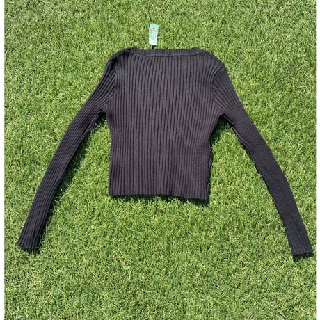 [USED]ショート丈 BLACKリブニット  🖤
