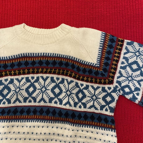 [USED]軽~いNORDIC KNIT made in ITALY