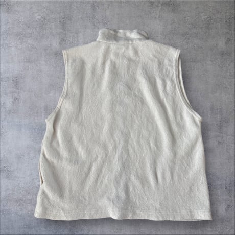 [USED] White フリースZIP ベスト
